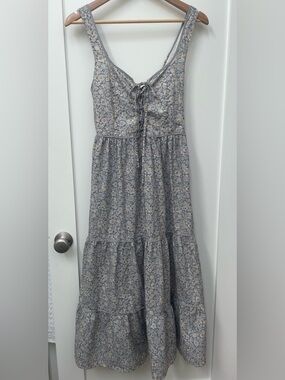 Christy Dawn Adele Blue Daisy Dress Medium Cotton Regenerative Farm to Closet